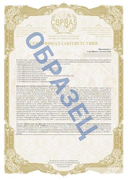 Образец Приложение к СТО 01.064.00220722.2-2020 Тайшет Сертификат СТО 01.064.00220722.2-2020 